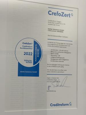 CrefoZert Urkunde